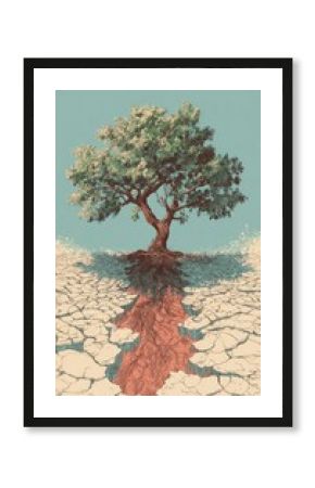 Resilient tree in dry land