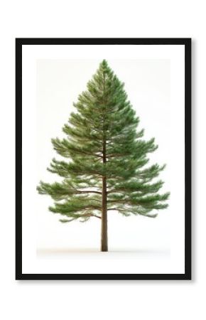 Beautiful tall pine tree with lush green foliage, natural outdoor landscape, vibrant greenery, healthy trunk, scenic forest environment, and seasonal growth