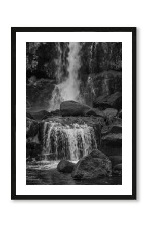 waterfall in mountains in Iceland