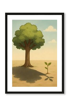 Tree of Growth with Little Baby 