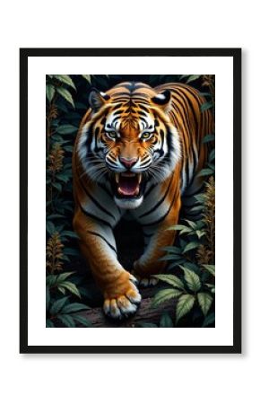 A tiger coming out of the forest