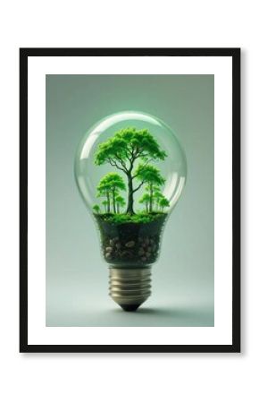 Green Energy: A Miniature Forest Inside a Light Bulb
