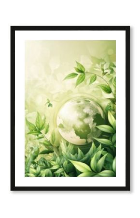 Green World Emerging Surrounded by Lush Foliage and Delicate Butterfly