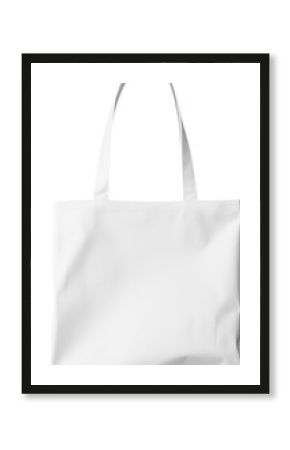 White mockup shopping bag isolated on transparent background. PNG