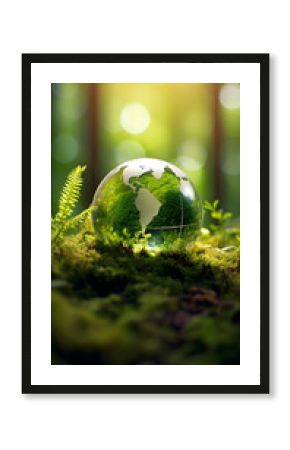 Digital environmental protection forest green planet graphics poster mobile phone background