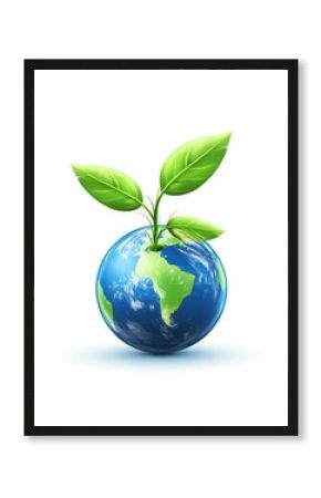 green earth with leaves