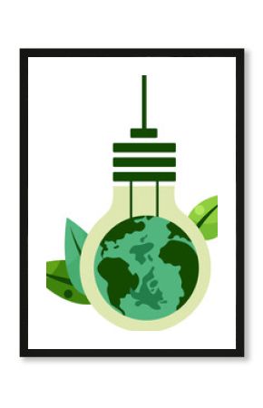 World environment day concept. 3d paper cut eco friendly design. Green earth , Renewable energy for ecology and environment conservation concept paper art design