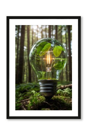 light bulb on green background