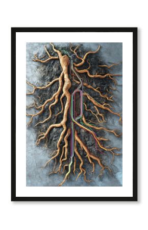 Exploring the intricate design of a plant root system