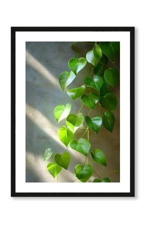 Fresh vines climbing in the indoor living room