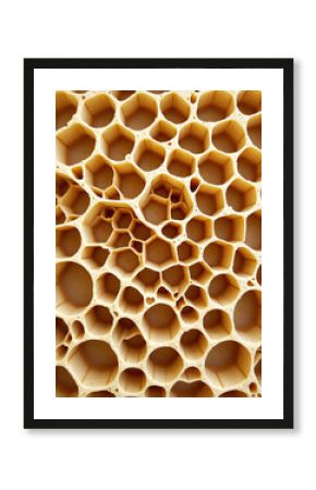 Intricate Structure of Honeycomb Cells in Natural Beeswax Formation