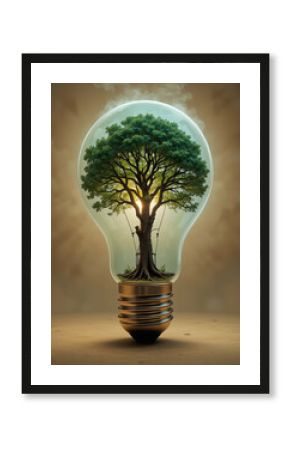 Green Tree Under A Bulb