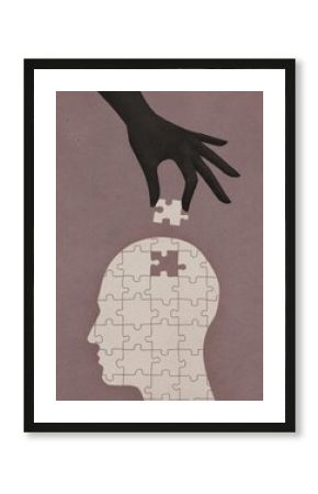 Mental health and psychotherapy concept illustration