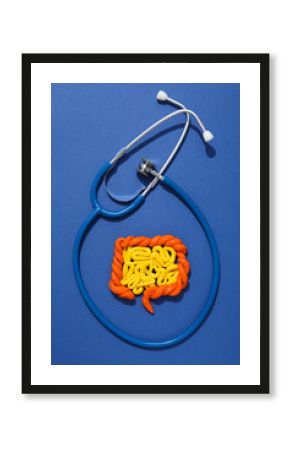 Concept of health care, stomach and intestinal problems