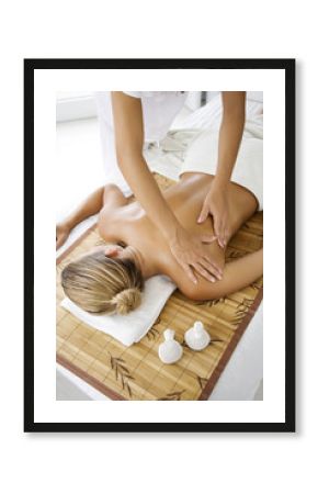 female receiving professional massage