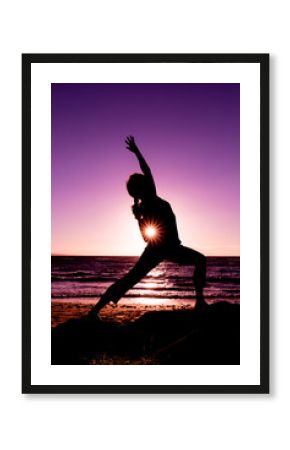 Yoga on a Maui Beach at Sunset