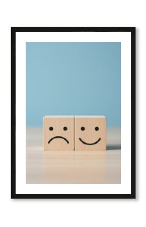 Mood Swing: Happy vs. Sad Blocks - Emotions, Feelings & Feedback. Understanding Mental Health, Positivity, Negativity & Balance.