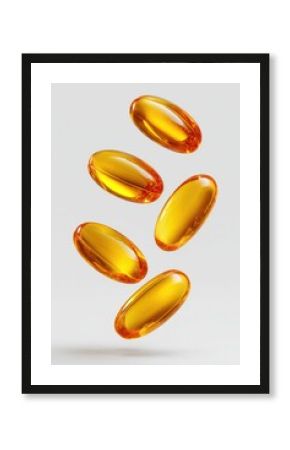 Floating golden capsules
