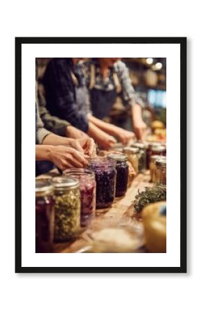 Community workshop on preserving vegetables in glass jars ,International Can-It Forward Day
