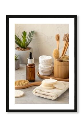 Natural eco friendly bathroom products and skincare essentials