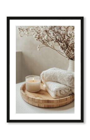 Mindfulness and wellness meditation self-care routines Relaxing Mindfulness and Wellness Space with Candle