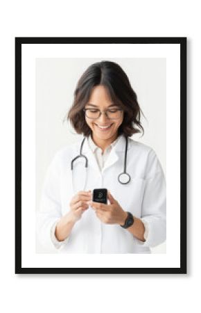Person using health monitoring app on smartwatch for wellness and fitness management