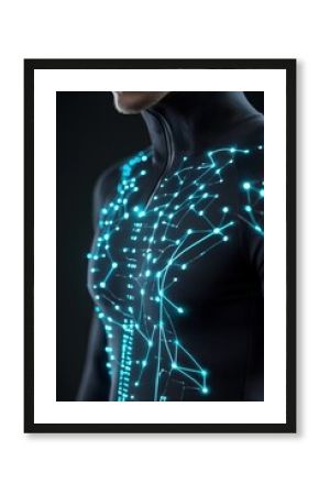 Wearable Tech, Futuristic clothing monitoring health metrics in real time