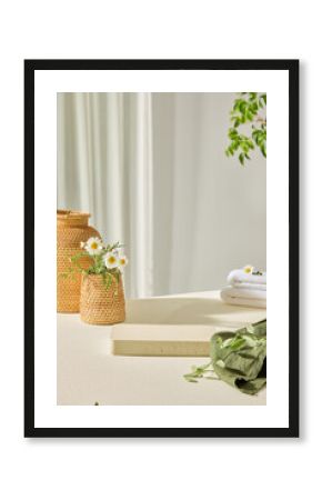 Advertising photo for cosmetic with minimal concept