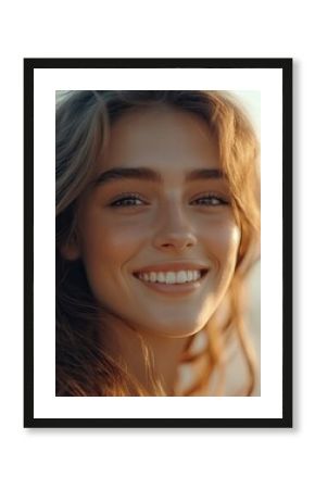 Golden Hour Smile for Beach Portrait.