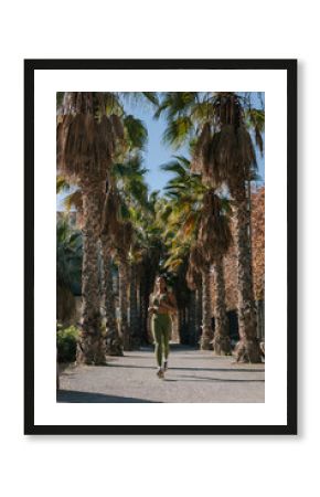 woman running outside 