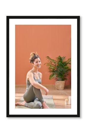 Girl in yoga studio