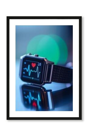 Wearable health tracker monitoring vital signs., clean background, Photo stock style, clean background, no copyrighted logo, no letters