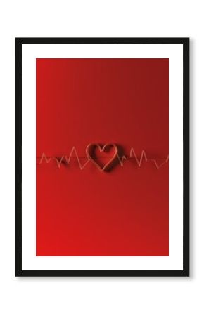 The background includes heartbeat line, minimalistic style