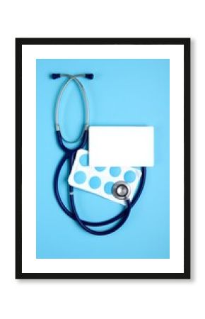 stethoscope and medicine