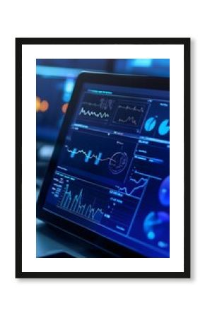 An image of a health checkup dashboard showing real-time health statistics and data analytics