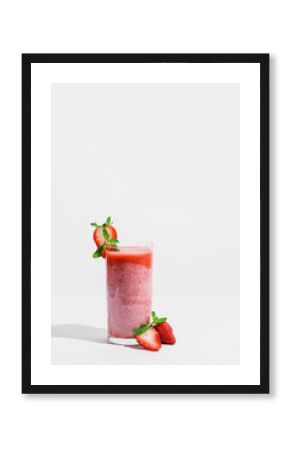 smoothies with strawberries and milk