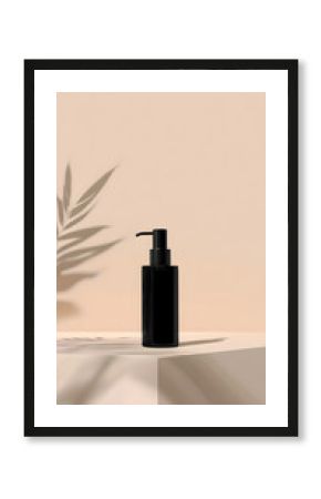 A minimalist beauty product set on a pastel background with clean lines, great for beauty brands.   