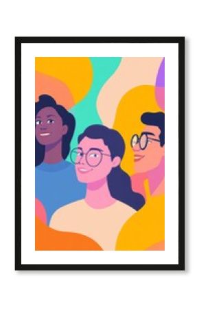 illustration of people with good mental health