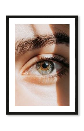Human Eye close-up beauty with eyelashes ,iris and pupil eyes
