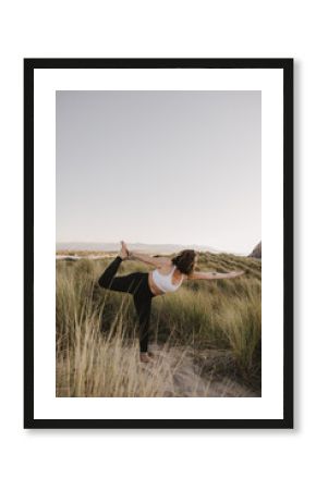 Yoga Teacher Doing Dancers Pose