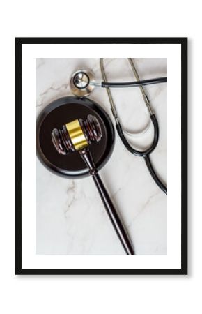 A judge's gavel and a physician's stethoscope. access and entitlement to health care regardless of race, religion, ethnicity, socioeconomic status
