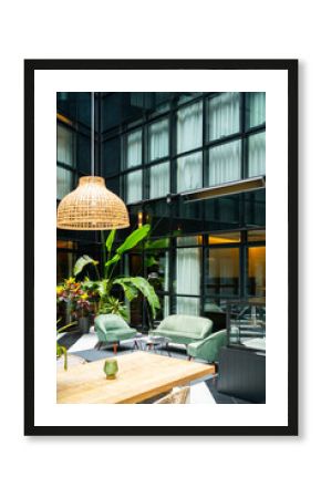 Bright Waiting Room In A Coworking Area. 