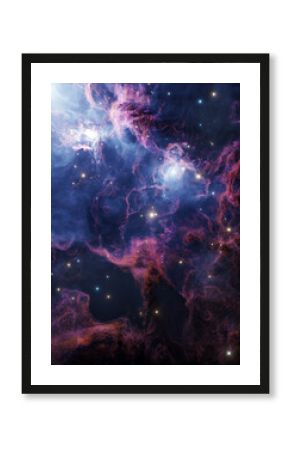  Nebula in outer space, planets and galaxy