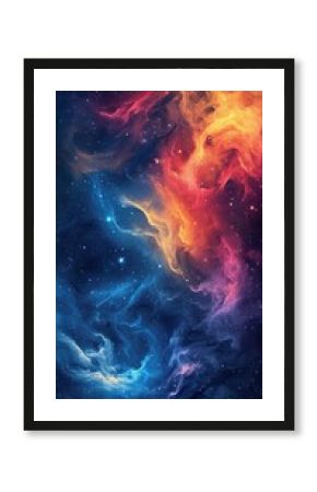 Illustration, abstract space background.