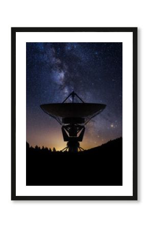 Starlit night at the radio telescope array