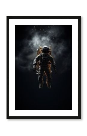Astronaut floating in dark sky astronomy space adult.