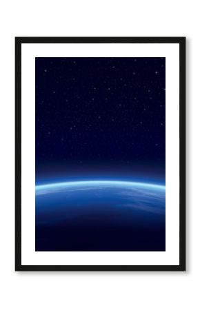 Galaxy with stars, horizon background