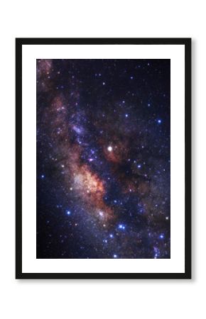 Milky way galaxy with stars and space dust in the universe, Long exposure photograph, with grain.