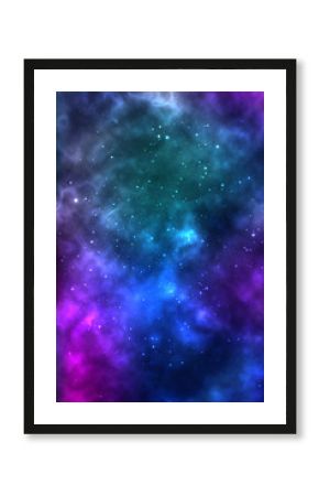 vector background of an infinite space with stars, galaxies, nebulae.