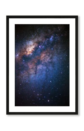 The center of milky way galaxy and space dust in the universe, Night starry sky with stars